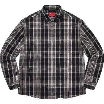 Camisas Supreme Pullover Plaid Flannel Negras | Supreme 250RW